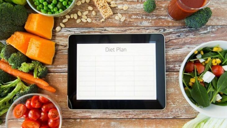 Elaboration of a diet plan to lose weight. 
