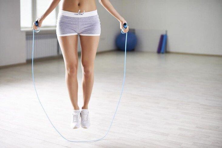 rope exercises to slim sides and abdomen
