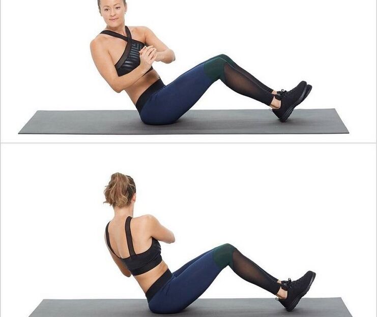 rotating seated to lose weight from the sides and abdomen